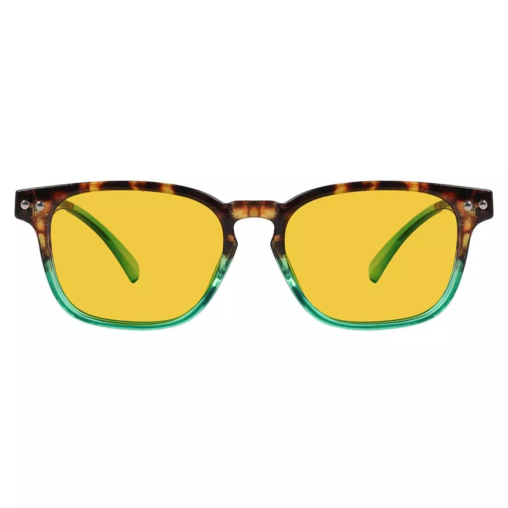 Amber Tinted Patterned Designer Blue Light Blocking Reading Glasses