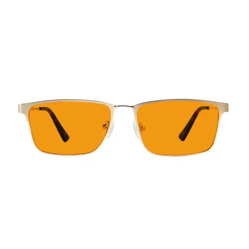 Titanium Orange Tinted Blue Light Blocking Reading Glasses for Men