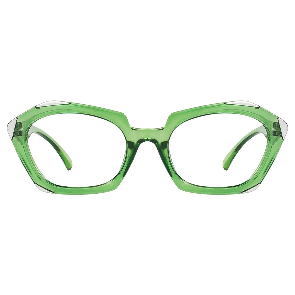 Oval Lens Design Glasses Women with Spring Hinges