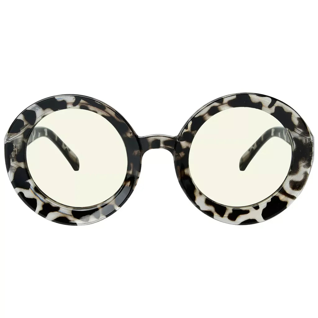 Round Oversized Blue Light Blocking Reading Glasses For Women