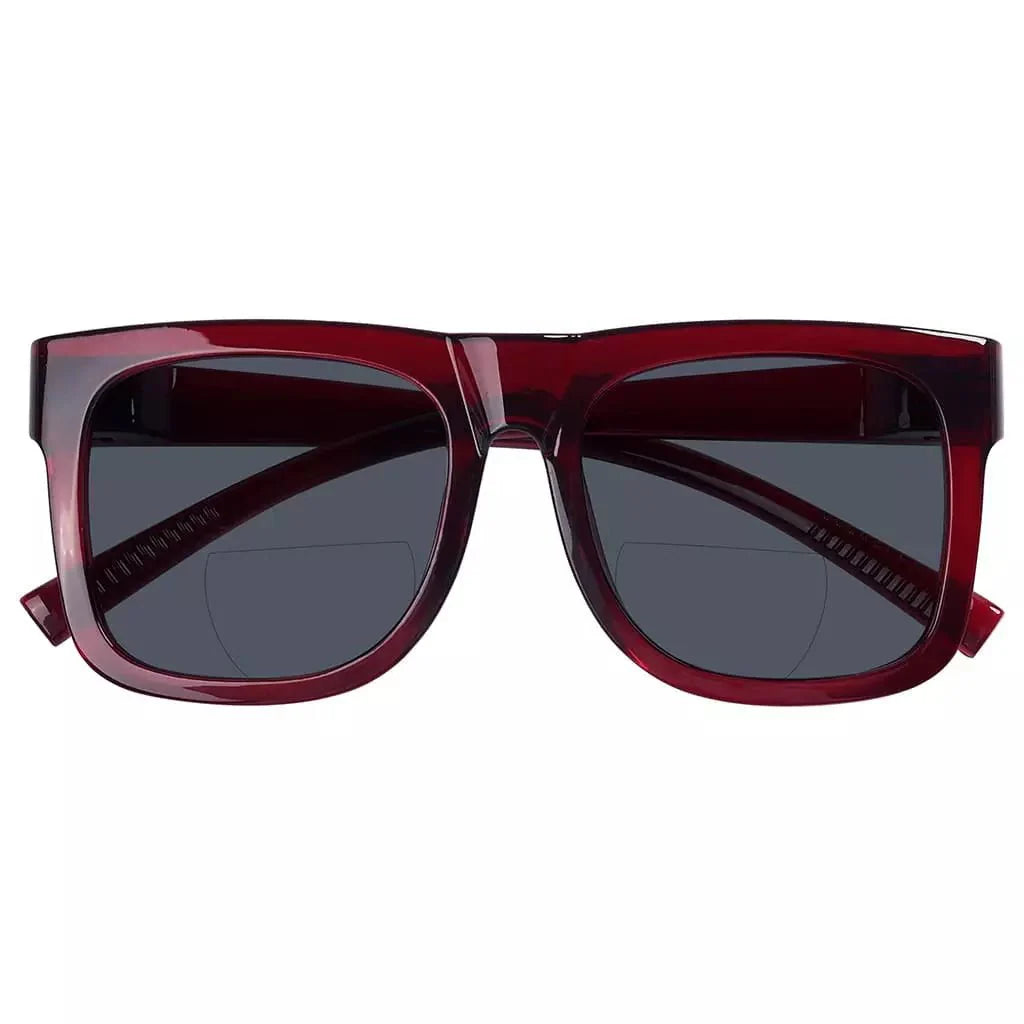 Square Screwless Bifocal Sunglasses Sunshine Readers Women Men