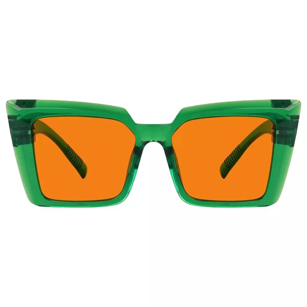 100% Blue Blocking Glasses Nighttime Large Frame Metalless NR2141-B98