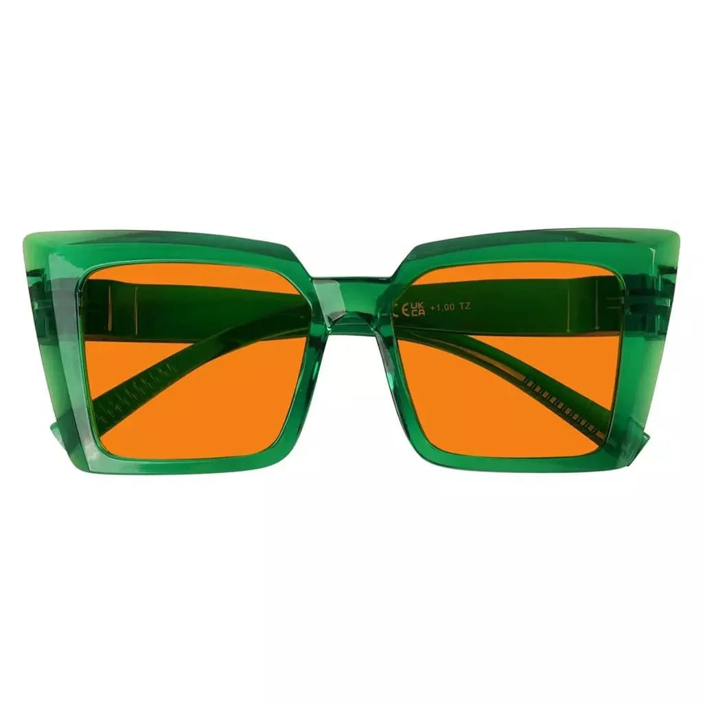 100% Blue Blocking Glasses Nighttime Large Frame Metalless NR2141-B98