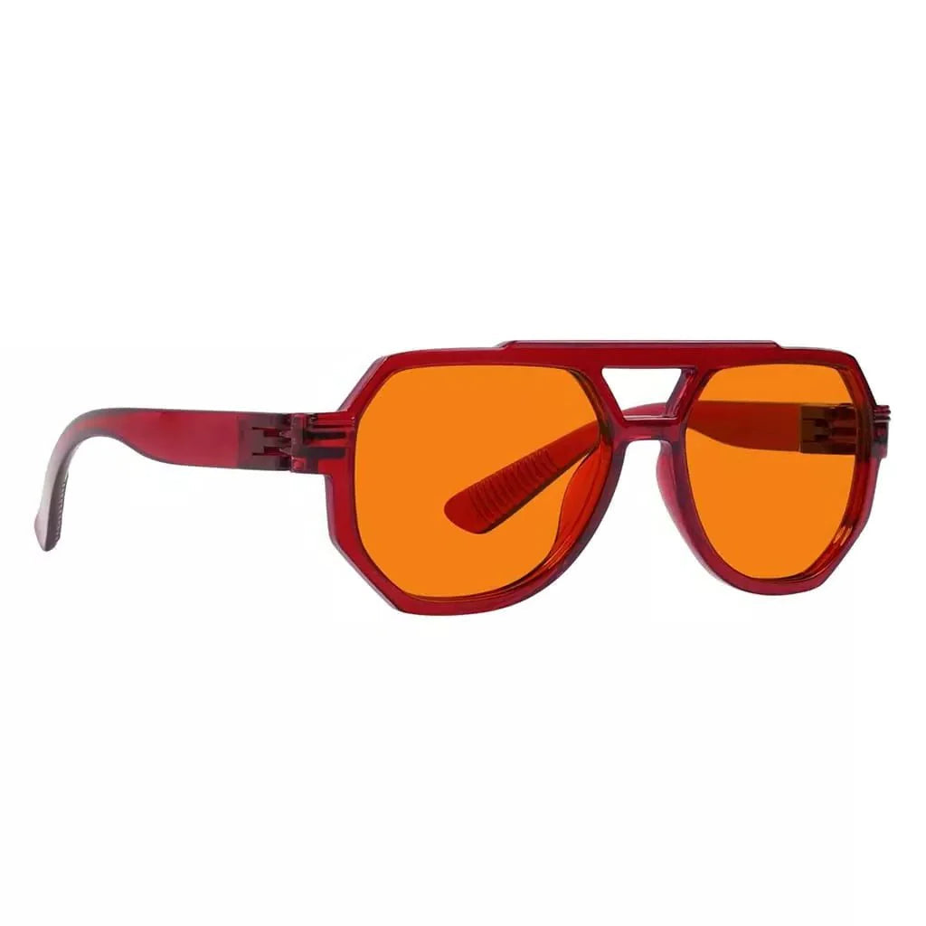 100% Blue Blocking Nighttime Pilot Screwless Eyeglasses NR2309-B98