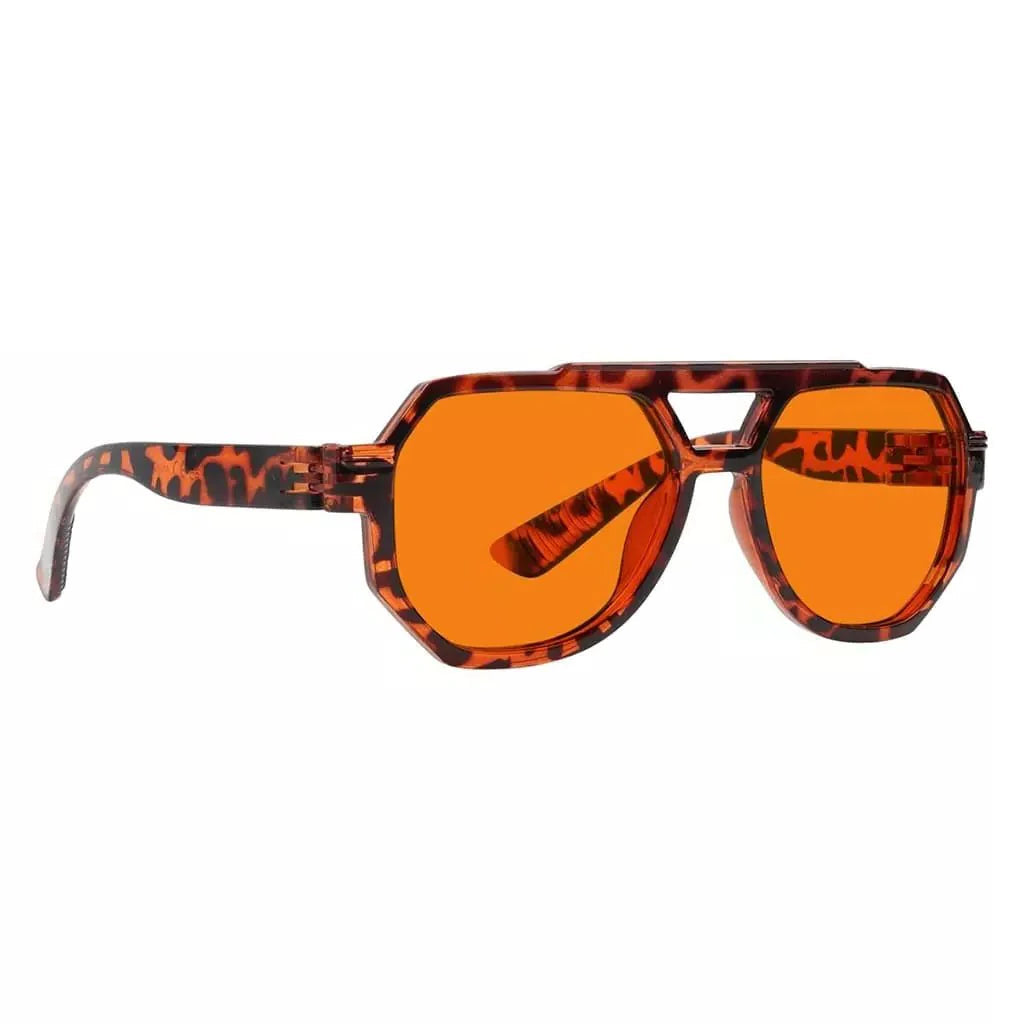 100% Blue Blocking Nighttime Pilot Screwless Eyeglasses NR2309-B98