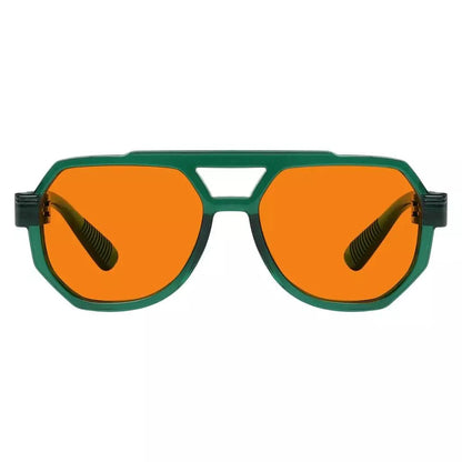 100% Blue Blocking Nighttime Pilot Screwless Eyeglasses NR2309-B98