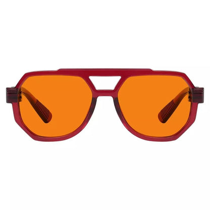 100% Blue Blocking Nighttime Pilot Screwless Eyeglasses NR2309-B98