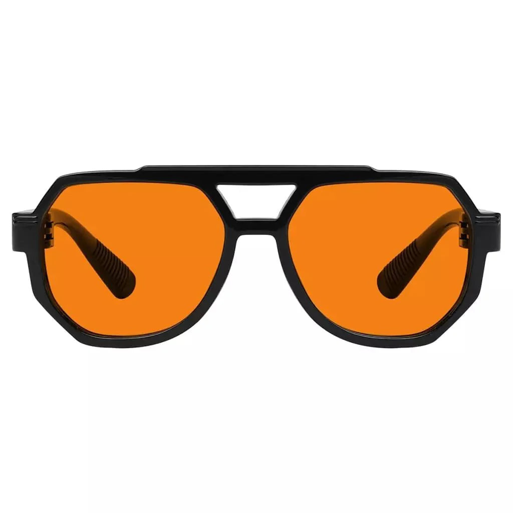 100% Blue Blocking Nighttime Pilot Screwless Eyeglasses NR2309-B98