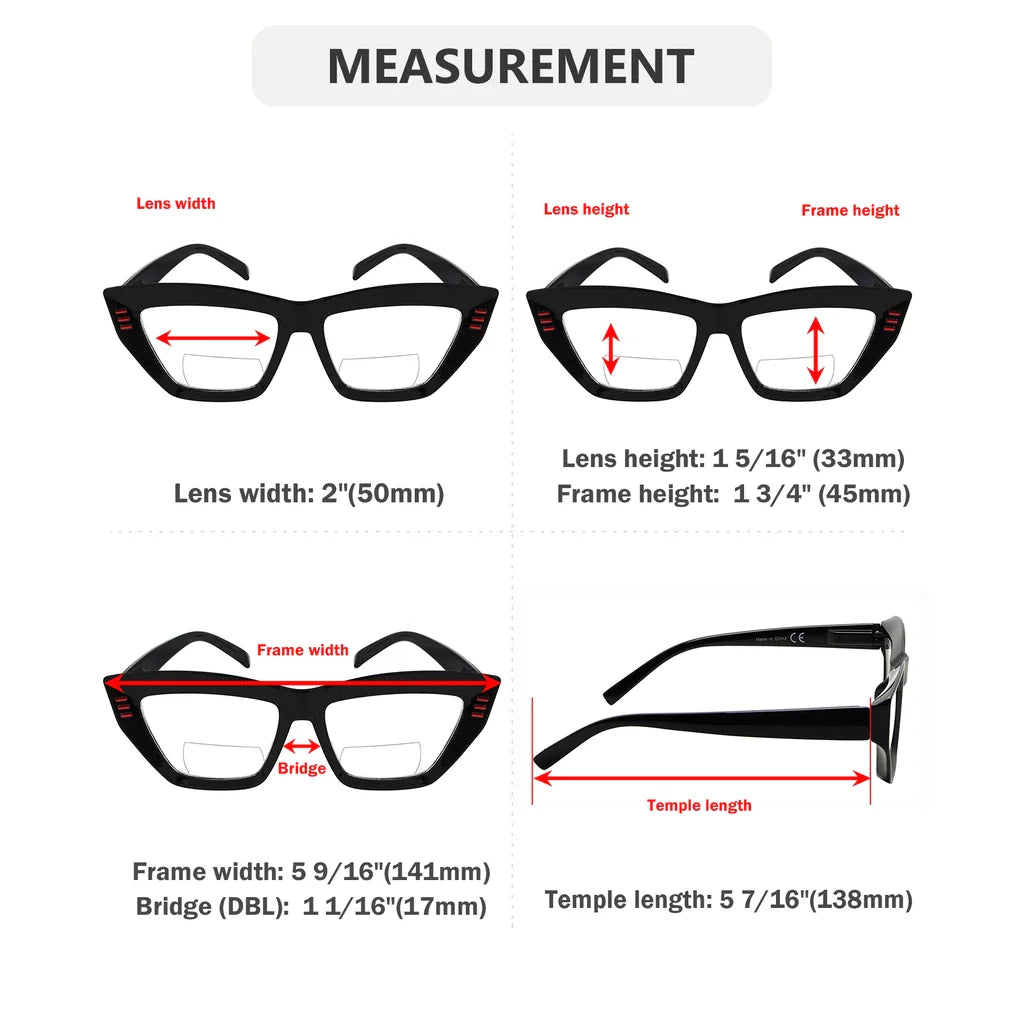 Cat-Eye Bifocal Reading Glasses Momen