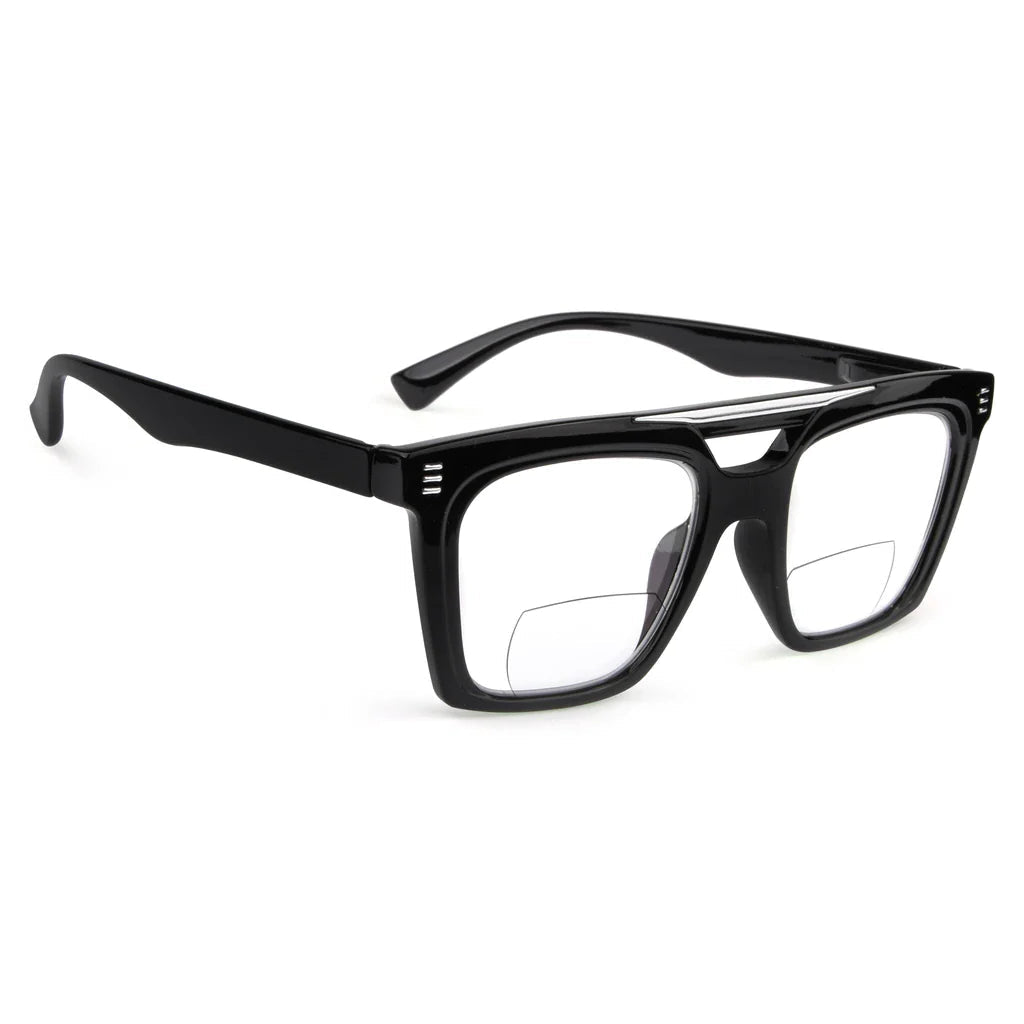 Double Bridge Square Bifocal Reading Glasses Women