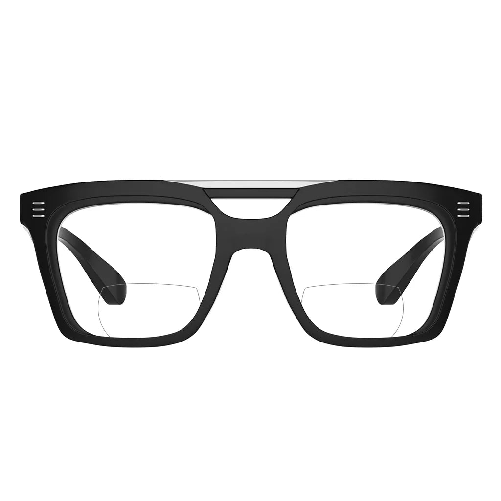 Double Bridge Square Bifocal Reading Glasses Women