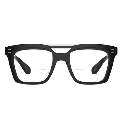 Double Bridge Square Bifocal Reading Glasses Women