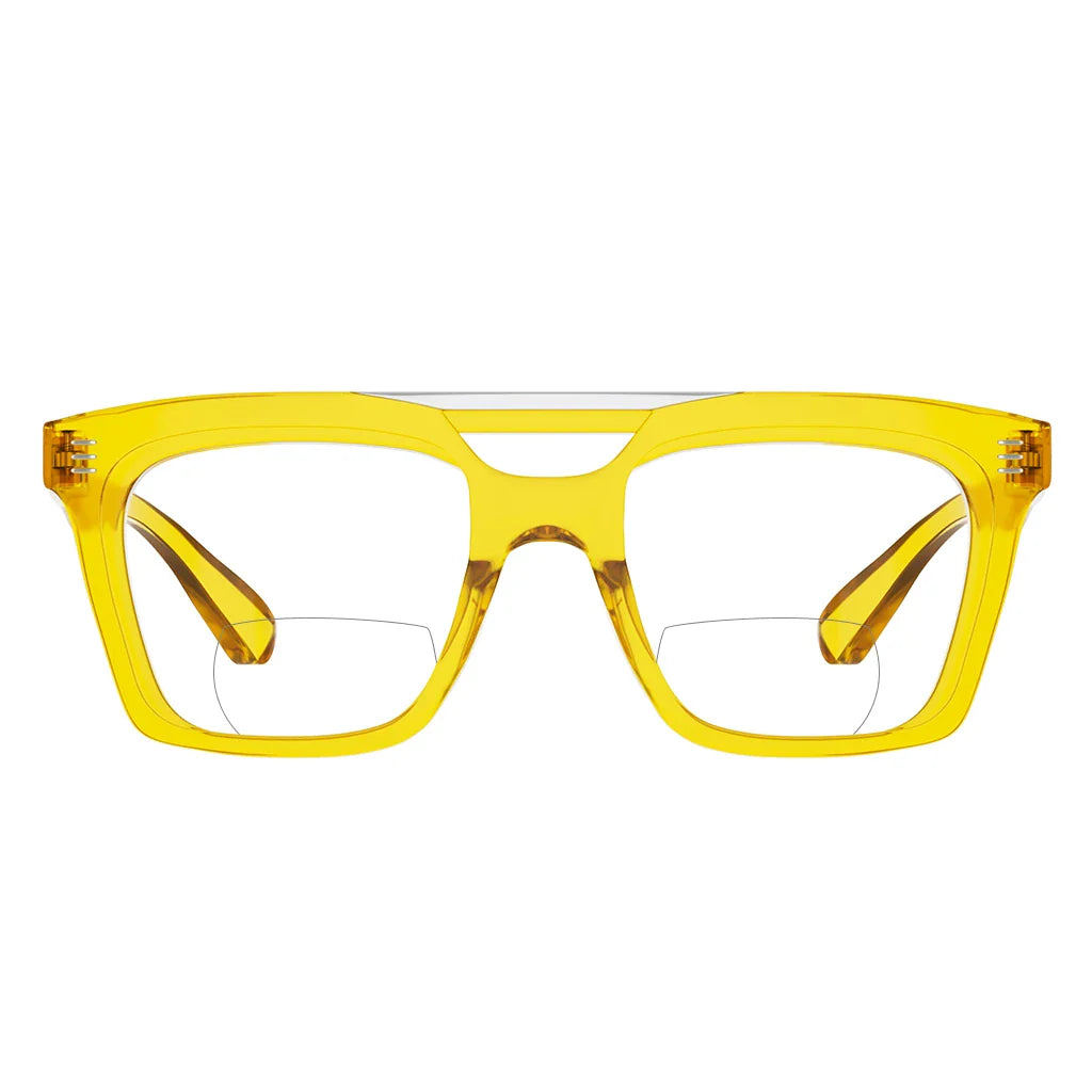 Double Bridge Square Bifocal Reading Glasses Women