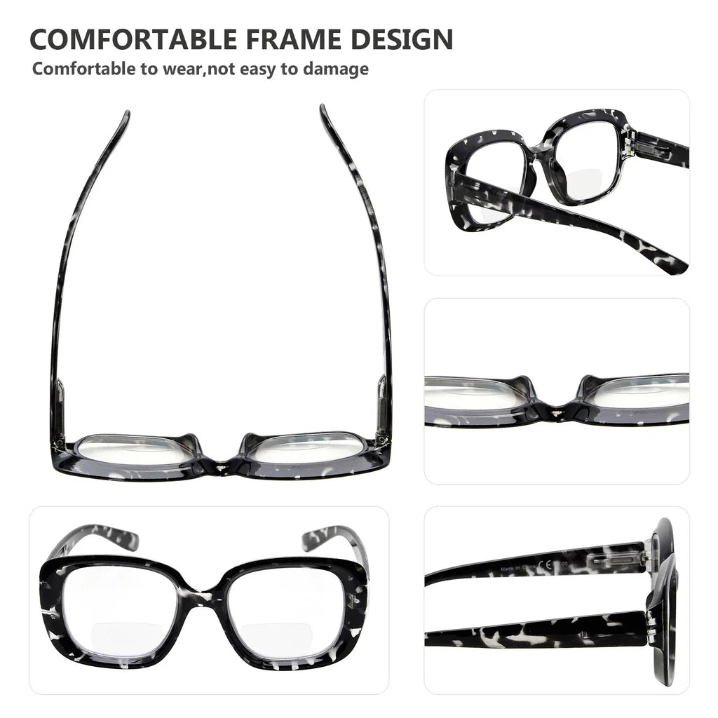 Square Bifocal Reading Glasses Women