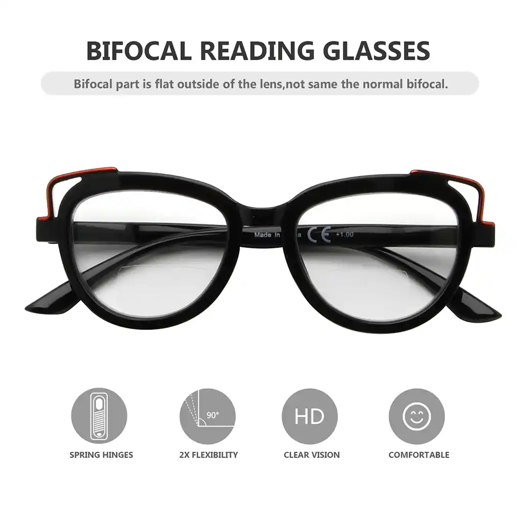 Cat Eye Bifocal Reading Glasses Women