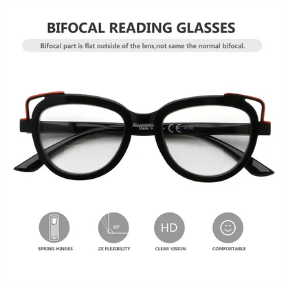 Cat Eye Bifocal Reading Glasses Women
