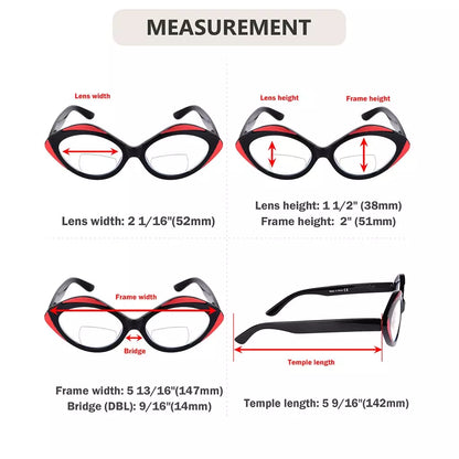 Oval Bifocal Reading Glasses Women