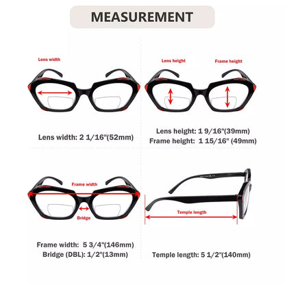 Oval Bifocal Reading Glasses Women