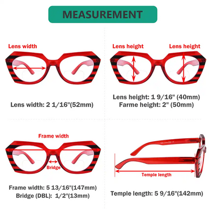 Oval Bifocal Reading Glasses Women