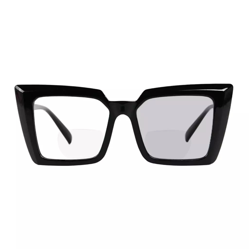 Oversized Transition Photochromic Bifocal Reading Glasses for Women