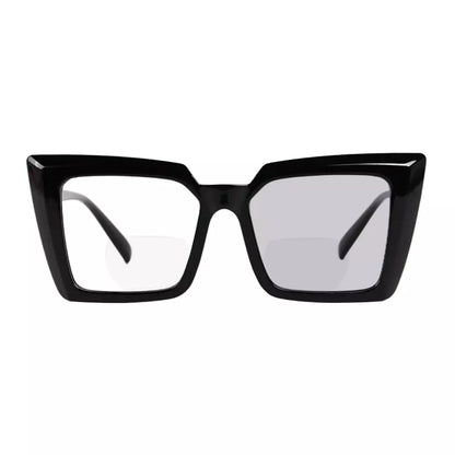 Oversized Transition Photochromic Bifocal Reading Glasses for Women