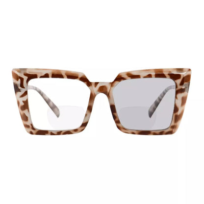 Oversized Transition Photochromic Bifocal Reading Glasses for Women