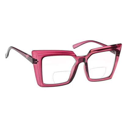 Oversized Transition Photochromic Bifocal Reading Glasses for Women