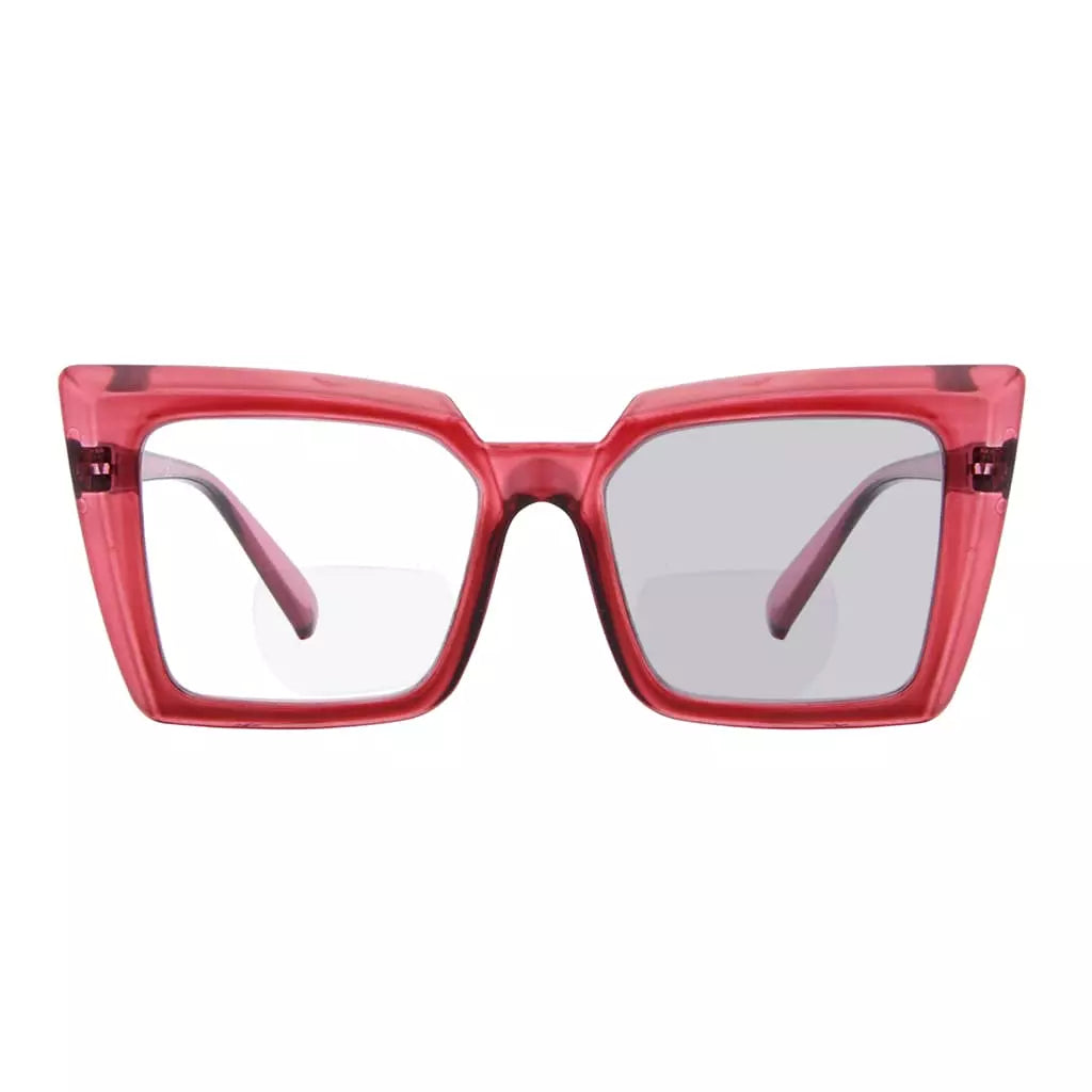 Oversized Transition Photochromic Bifocal Reading Glasses for Women