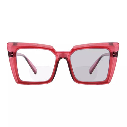 Oversized Transition Photochromic Bifocal Reading Glasses for Women