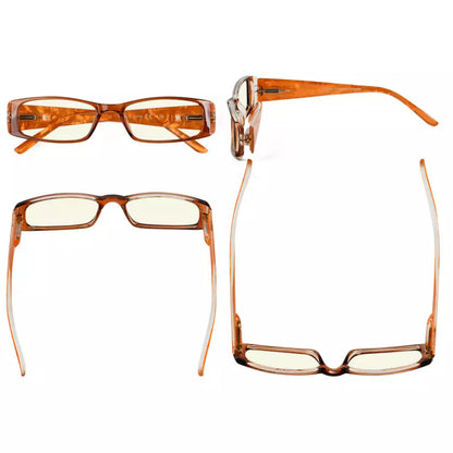 Cgacn Blue Light Blocking Reading Glasses Light Yellow Tinted