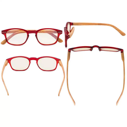 Bamboo Pattern Blue Light Blocking Reading Glasses for Men Women