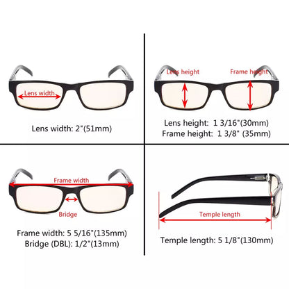 Blue Light Blocking Reading Glasses Retro Women Men