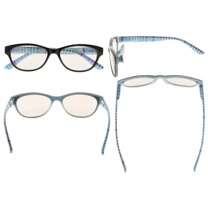 Cat Eye Patterned Blue Light Blocking Reading Glasses Women