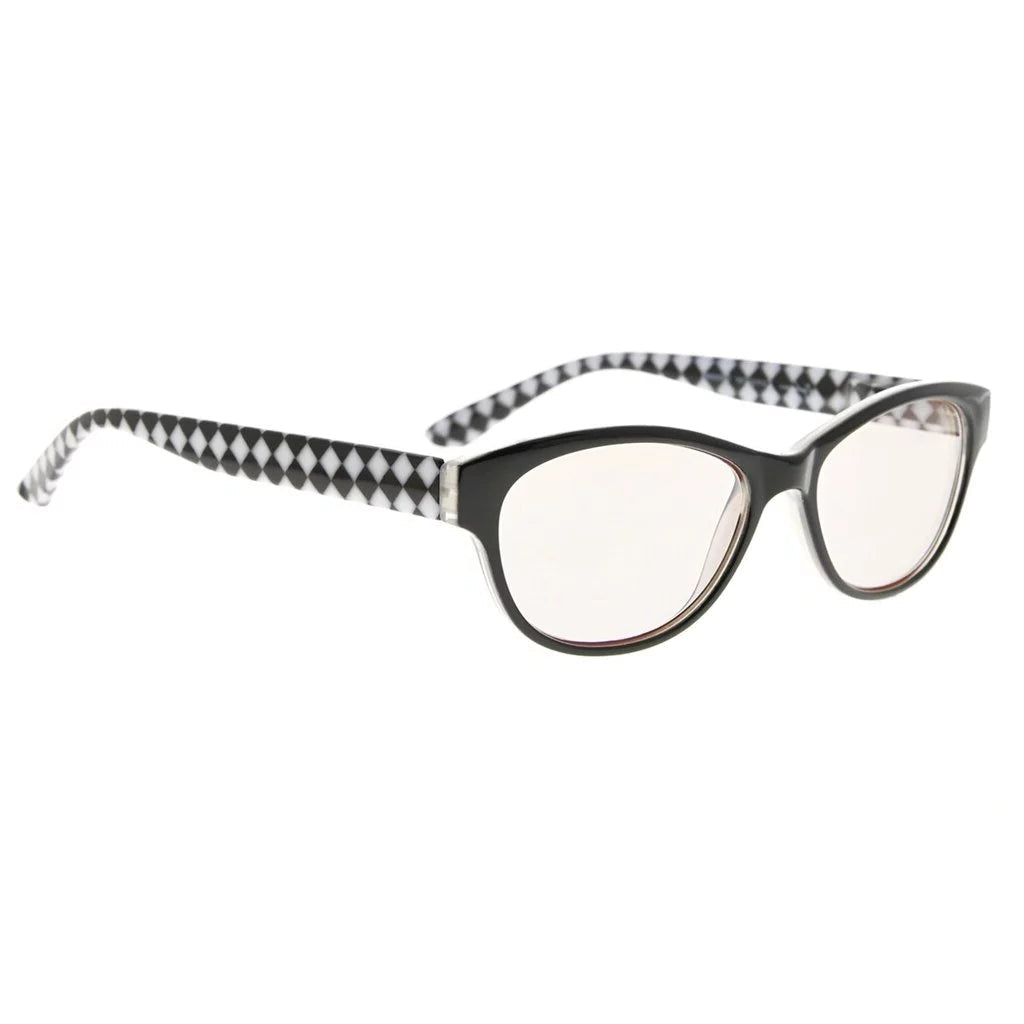 Cat Eye Patterned Blue Light Blocking Reading Glasses Women
