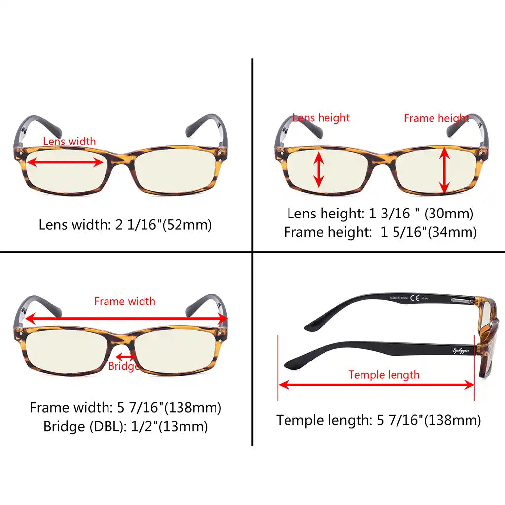 Blue Light Blocking Reading Glasses for Men and Women