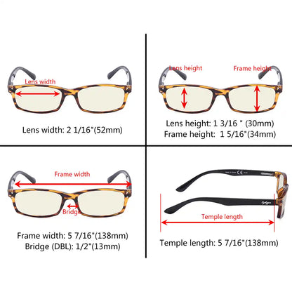 Blue Light Blocking Reading Glasses for Men and Women
