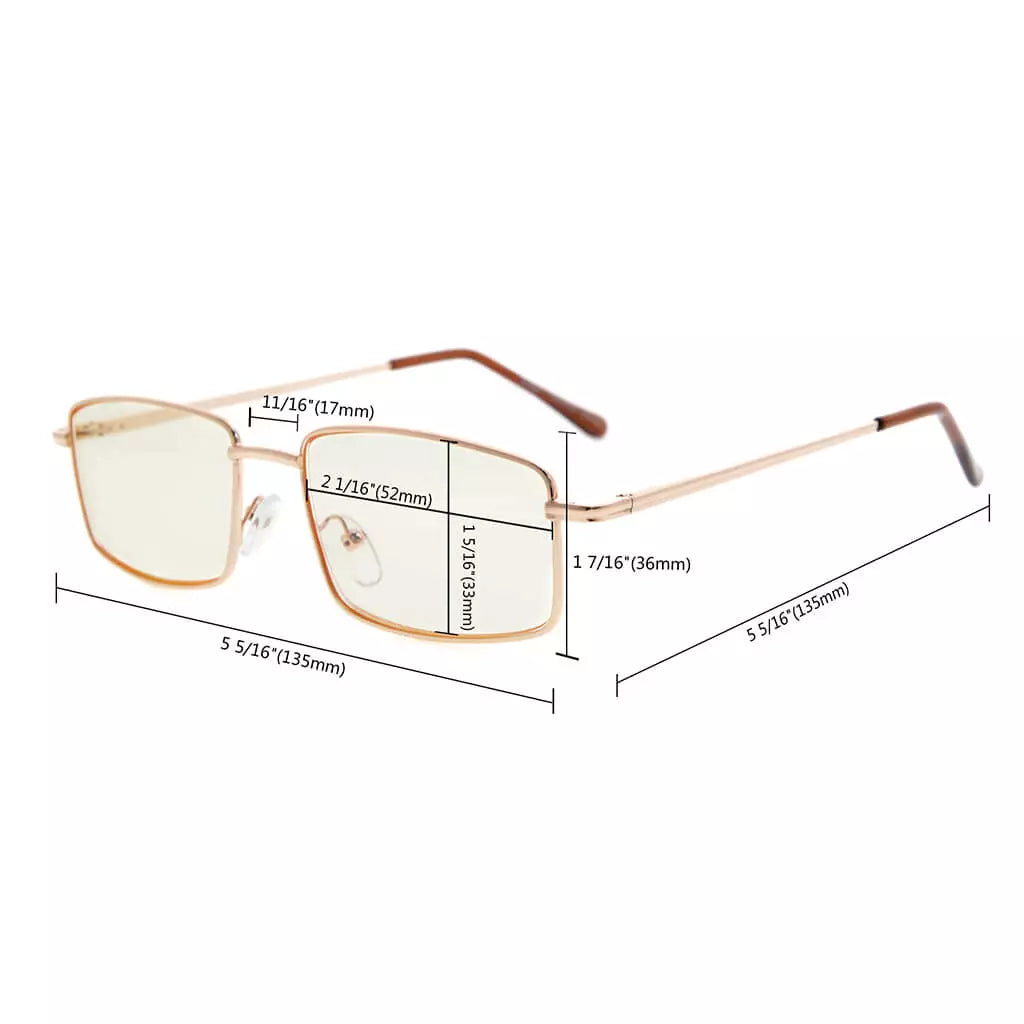 Cgacc Blue Light Blocking Reading Glasses Light Yellow Tinted