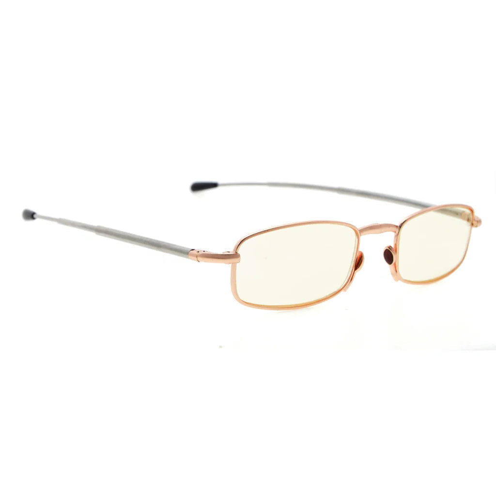 Telescopic Arms Folding Blue Light Blocking Reading Glasses for Women