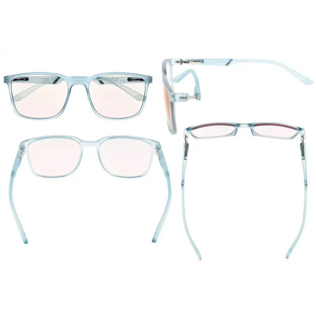 Square Blue Light Blocking Reading Glasses Women Men