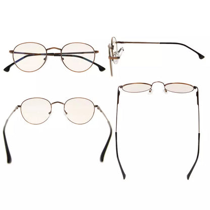 Round Blue Light Blocking Reading Glasses Men Women