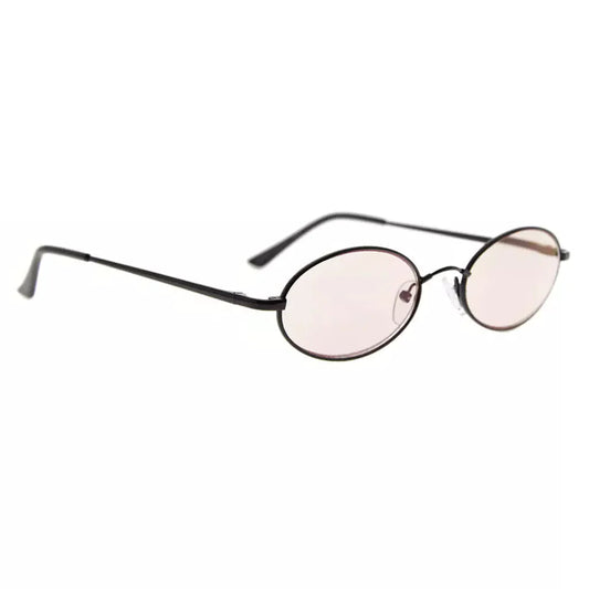 Small Oval Blue Light Blocking Reading Glasses Women Men Spring Hinges