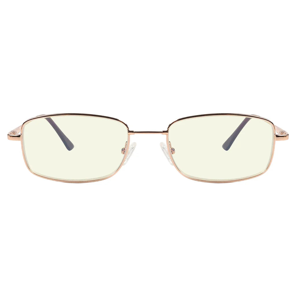 Memory Titanium Blue Light Blocking Reading Glasses for Women Men