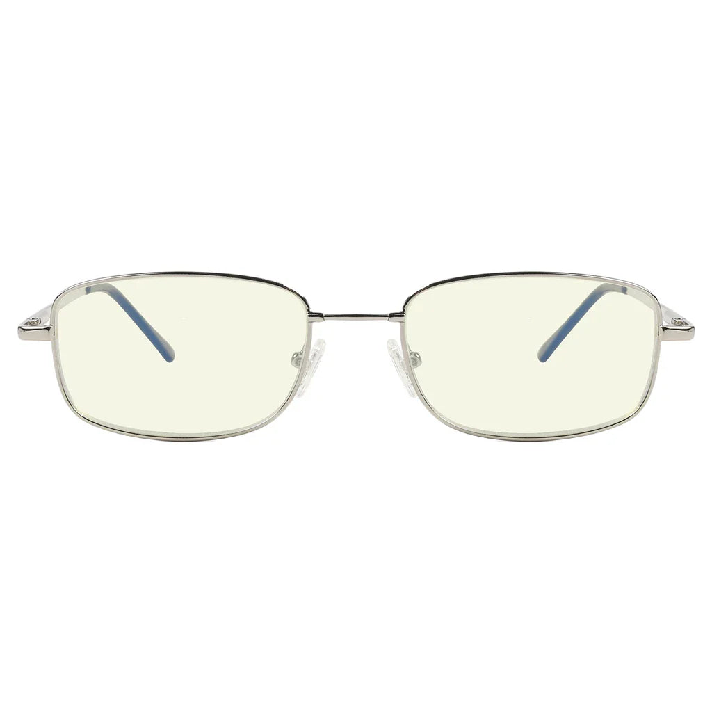 Memory Titanium Blue Light Blocking Reading Glasses for Women Men