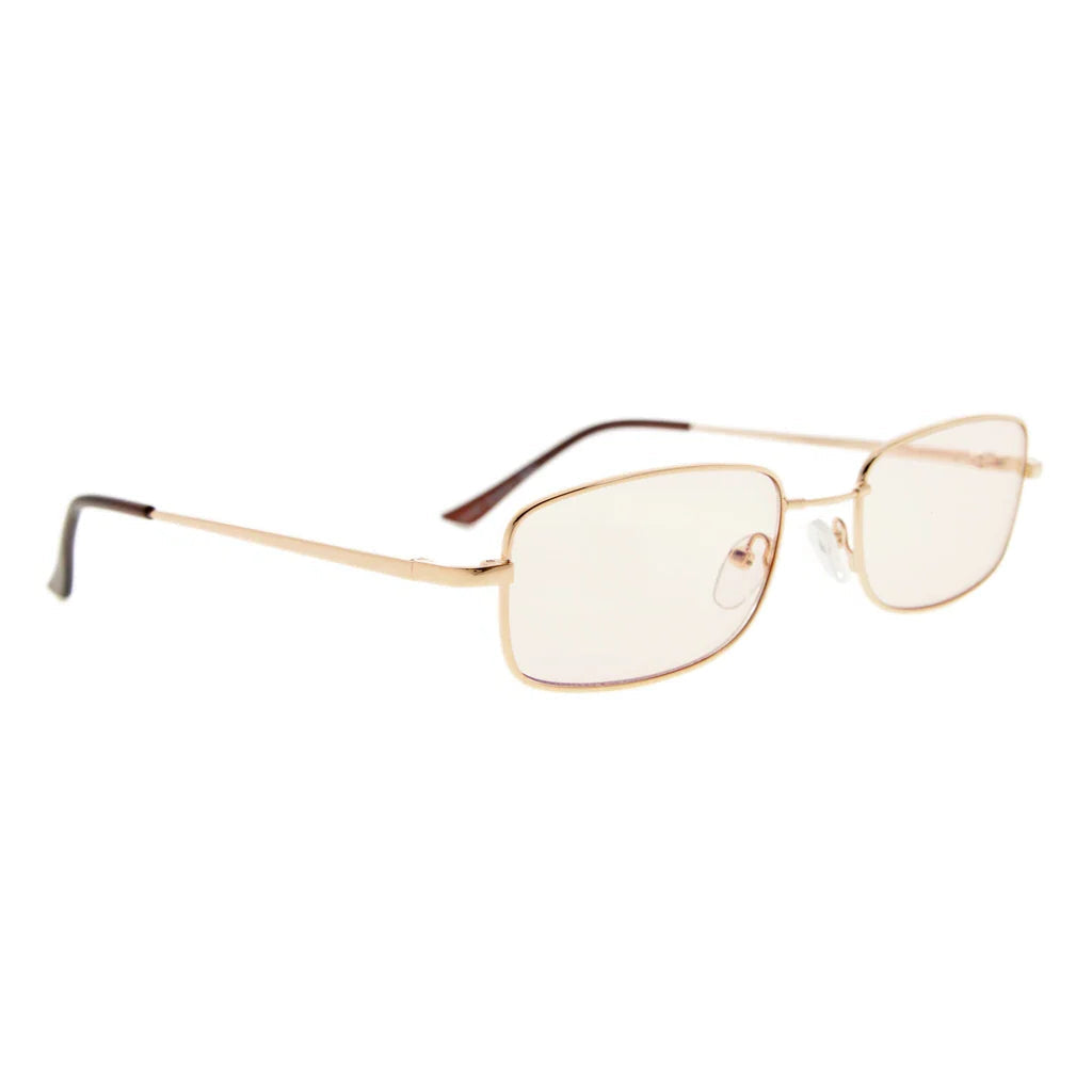 Memory Titanium Blue Light Blocking Reading Glasses for Women Men