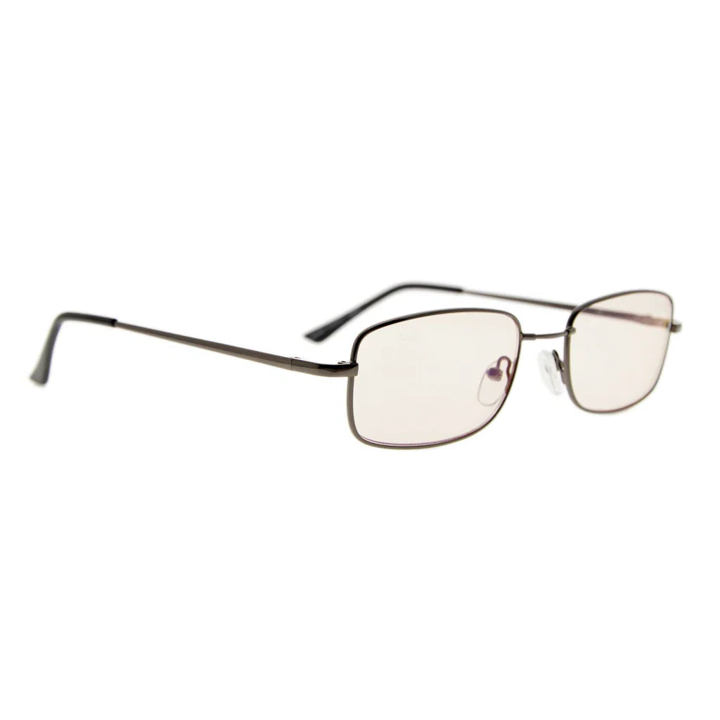 Memory Titanium Blue Light Blocking Reading Glasses for Women Men