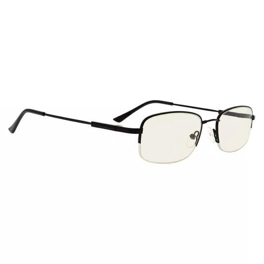 Half-Rim Titanium Blue Light Blocking Reading Glasses Men Women
