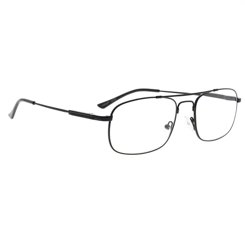 Pilot Wirerim Titanium Blue Light Blocking Reading Glasses Men Spring Hinges