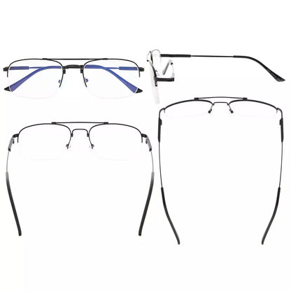 Pilot Titanium Halfrim Blue Light Blocking Reading Glasses for Women