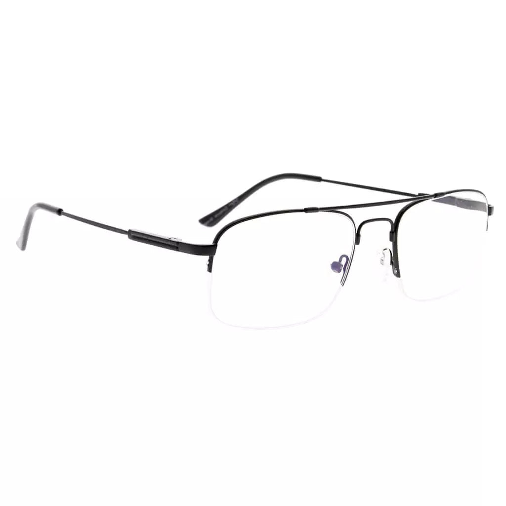 Pilot Titanium Halfrim Blue Light Blocking Reading Glasses for Women