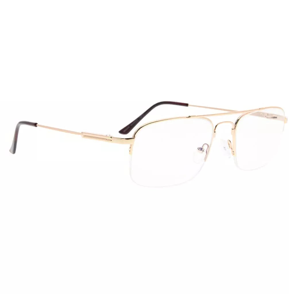 Pilot Titanium Halfrim Blue Light Blocking Reading Glasses for Women